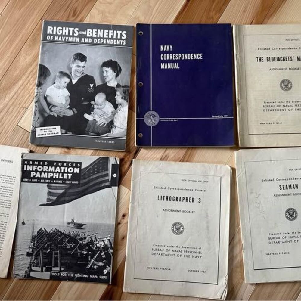 vintage Navy manuals from the 50s- lot